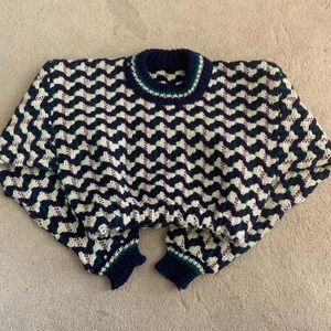 cropped pattern sweater